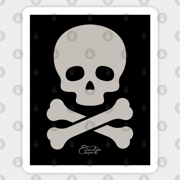 Skull and Cross Bones Sticker by Timeless Chaos